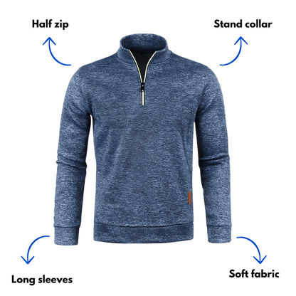 Half-Zip Long Sleeve Shirt – Lightweight Stretch – Outdoor Comfort