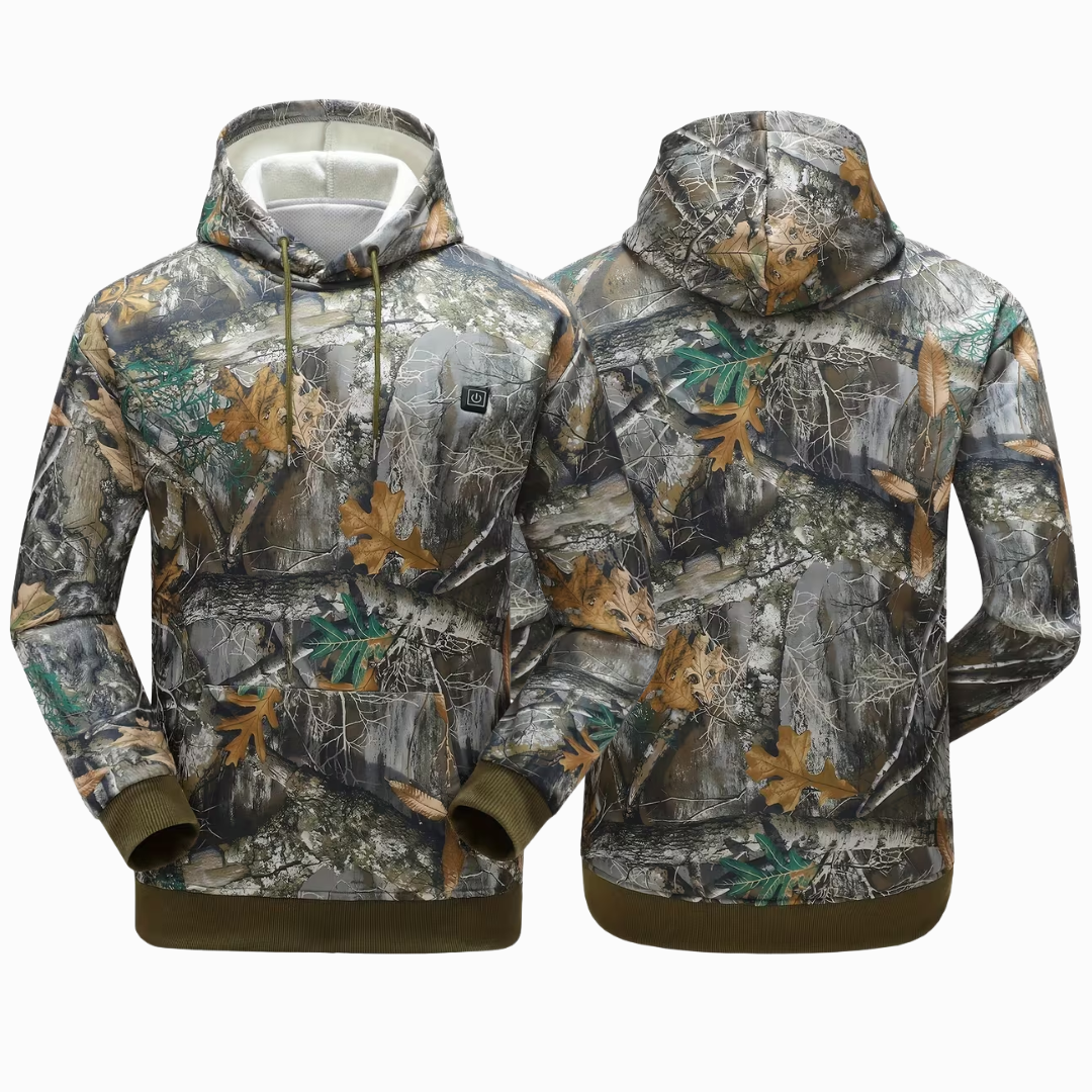 Camouflage Heated Sweatshirt – 7 Heating Zones – 3-Level Control