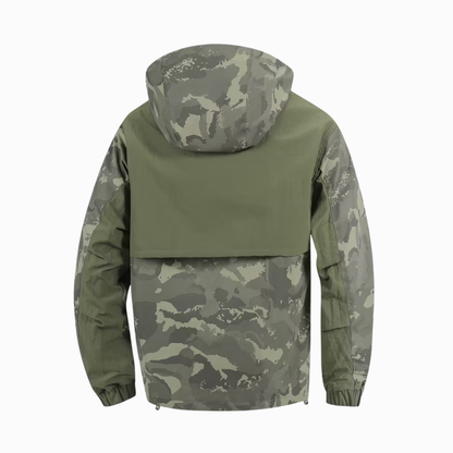 Men’s Camo Half-Zip Hooded Jacket – Lightweight Shell