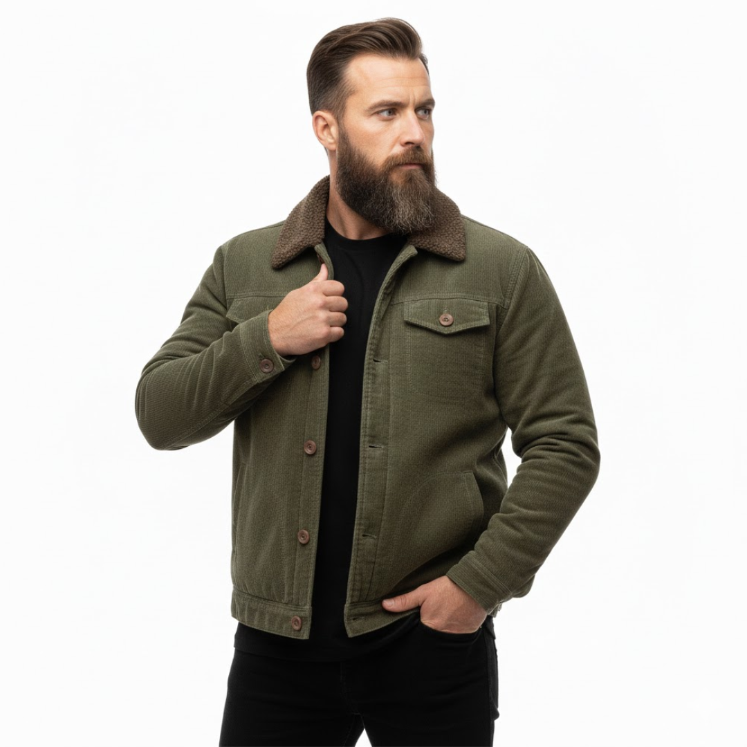 Men’s Outdoor Jacket – Fleece-Lined – Winter