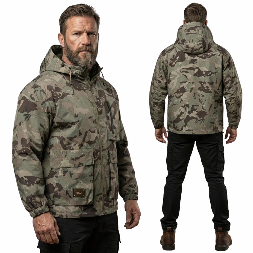 Men's Outdoor Hooded Jacket – Camouflage – Water-repellent