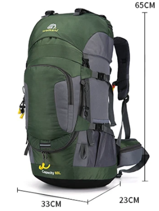 60L Outdoor Backpack – Waterproof - Nylon