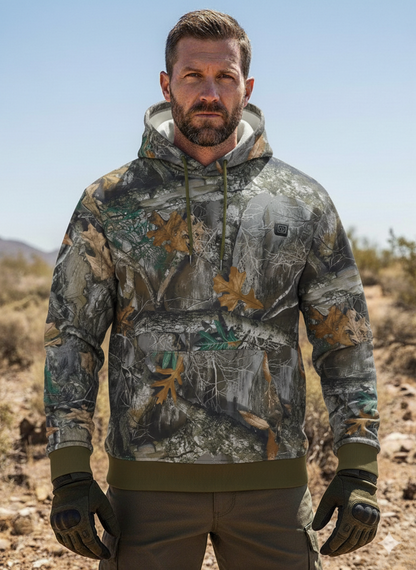 Camouflage Heated Sweatshirt – 7 Heating Zones – 3-Level Control