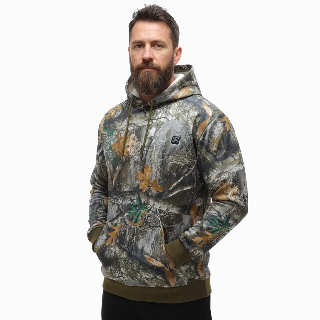 Camouflage Heated Sweatshirt – 7 Heating Zones – 3-Level Control