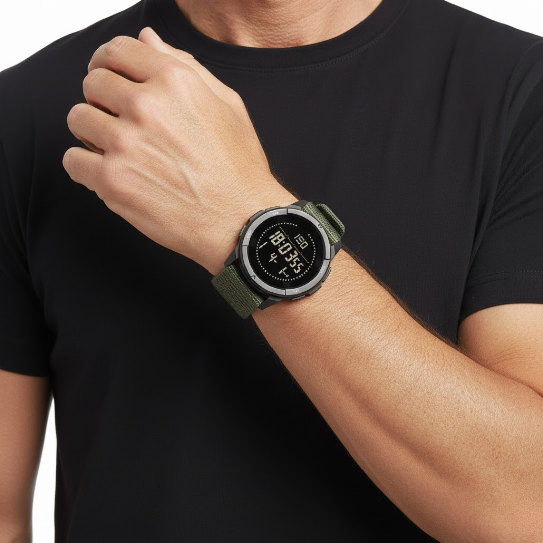 Digital Military Watch – Pedometer & Compass – Waterproof
