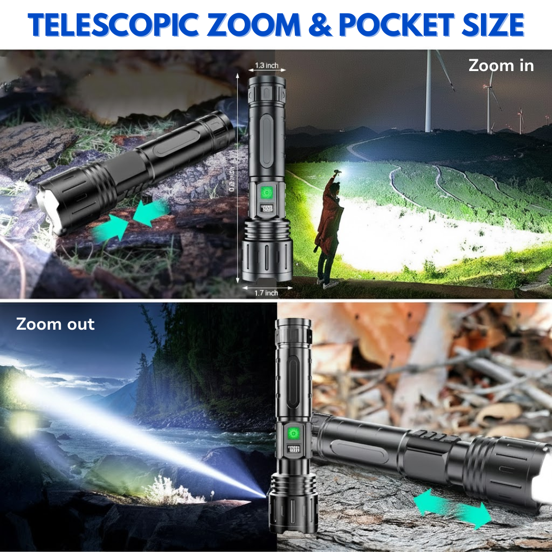 Flashlight – Brightest LED – 10.000 Lumen