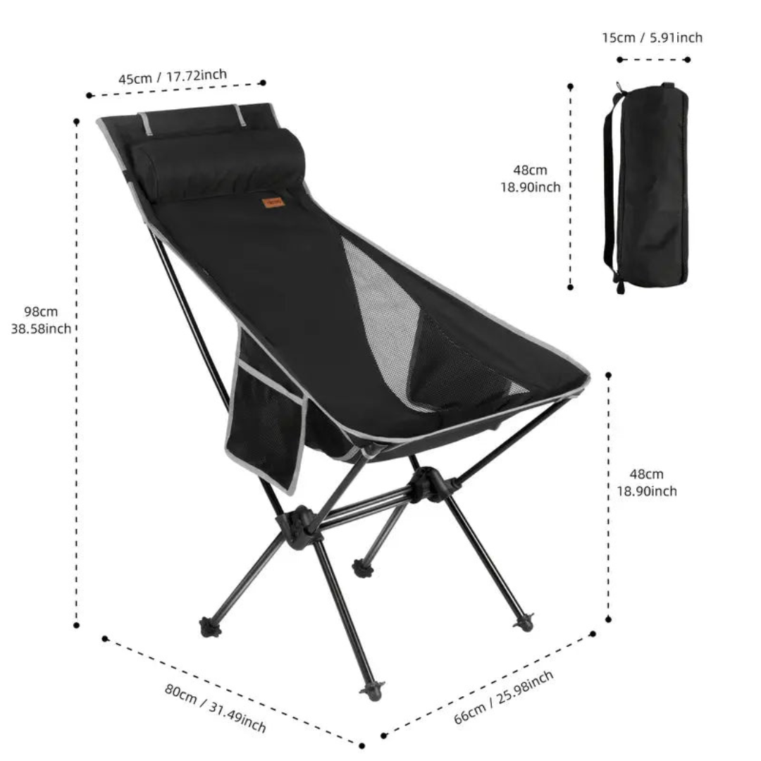 Foldable Camping Chair – Ergonomic Support – Portable Comfort