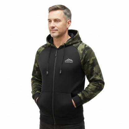 Men’s Camo Fleece Hoodie – Warm & Comfortable – Fall & Winter
