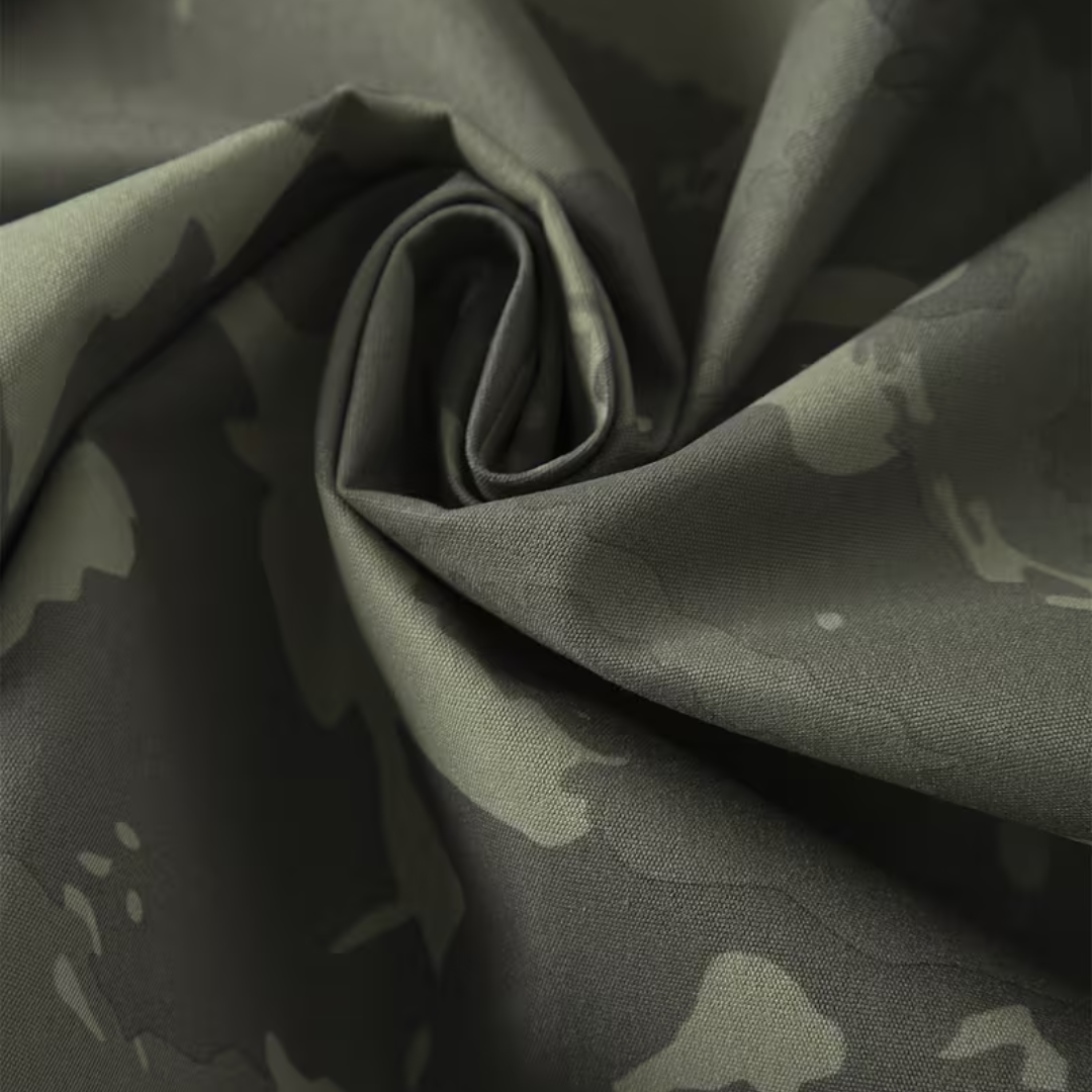 Men’s Camo Half-Zip Hooded Jacket – Lightweight Shell