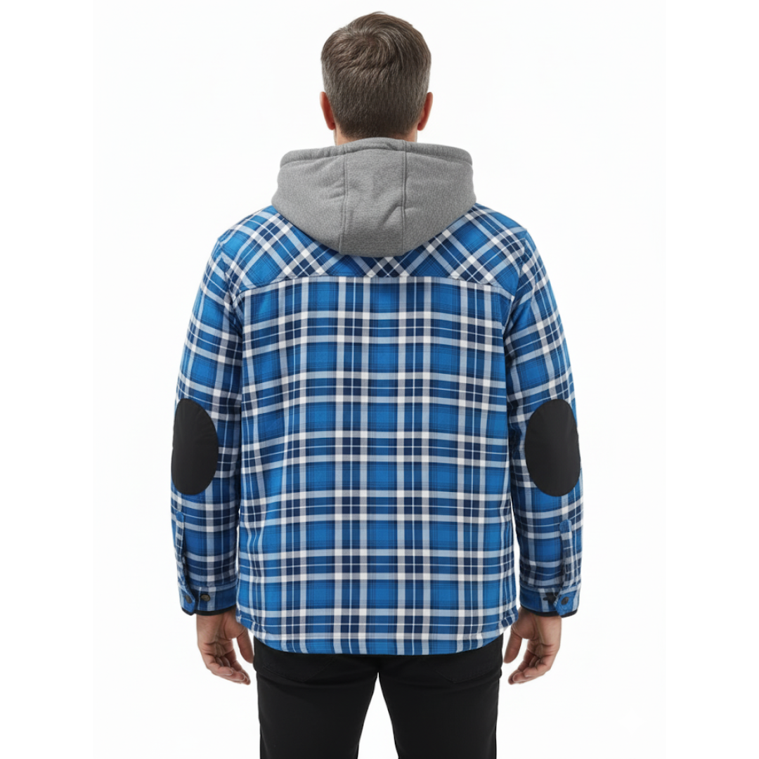 Men’s Flannel Jacket – Fleece-Lined Hoodie