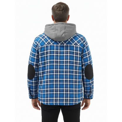 Men’s Flannel Jacket – Fleece-Lined Hoodie