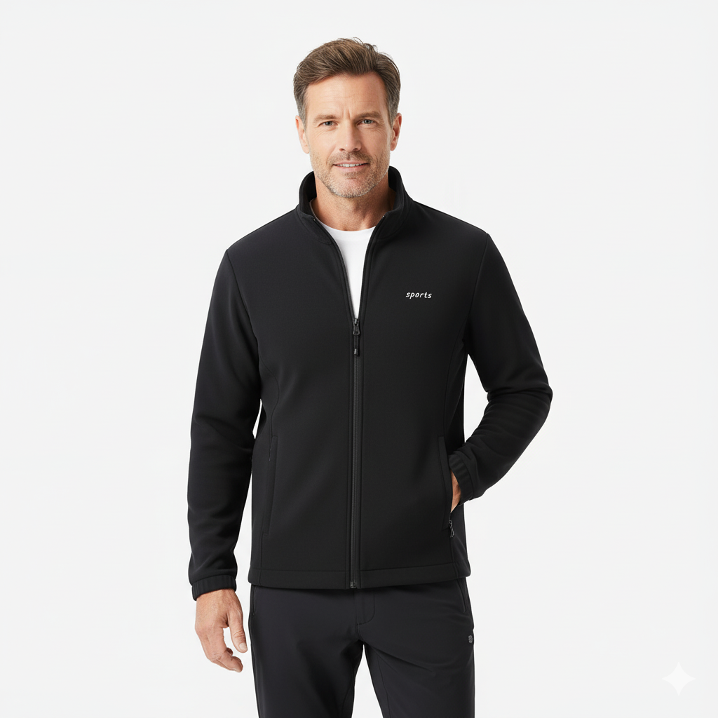 Men’s Fleece Jacket – Sporty – Outdoor Warmth