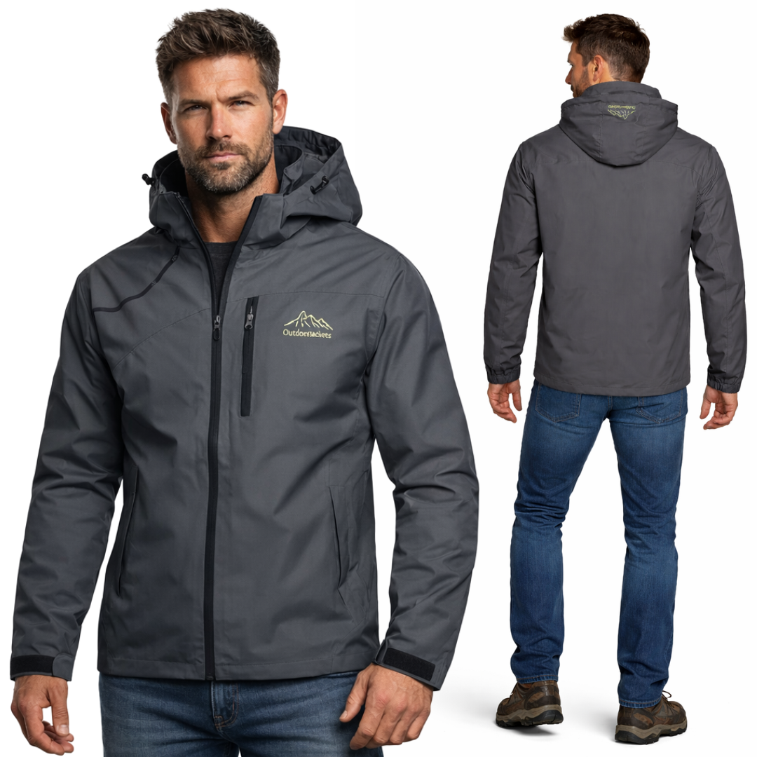 Men’s Lightweight Jacket – Hooded Windbreaker - Water Resistant
