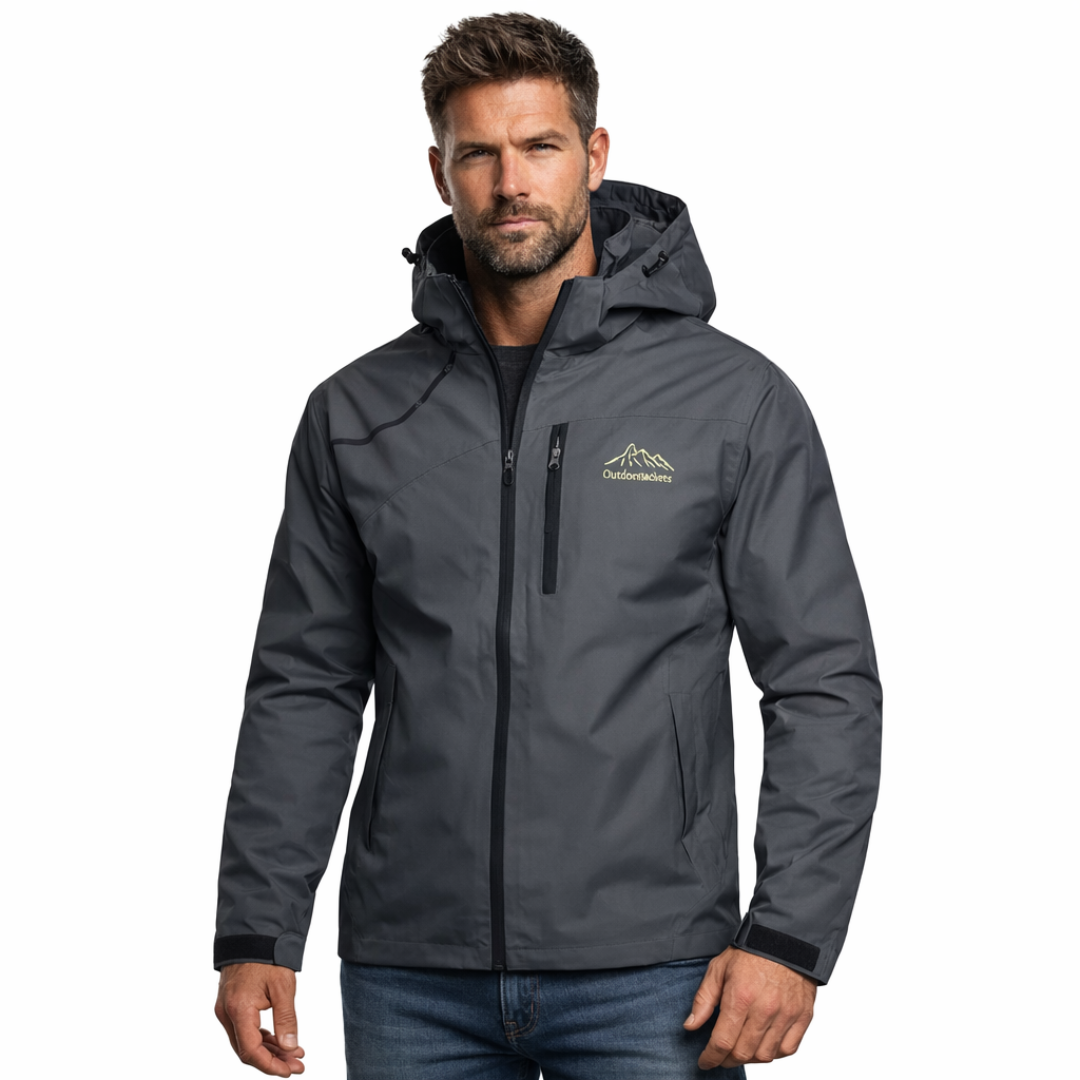 Men’s Lightweight Jacket – Hooded Windbreaker - Water Resistant