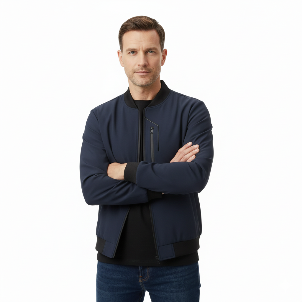 Men’s Lightweight Outdoor Bomber Jacket – Windproof – Fall Layer