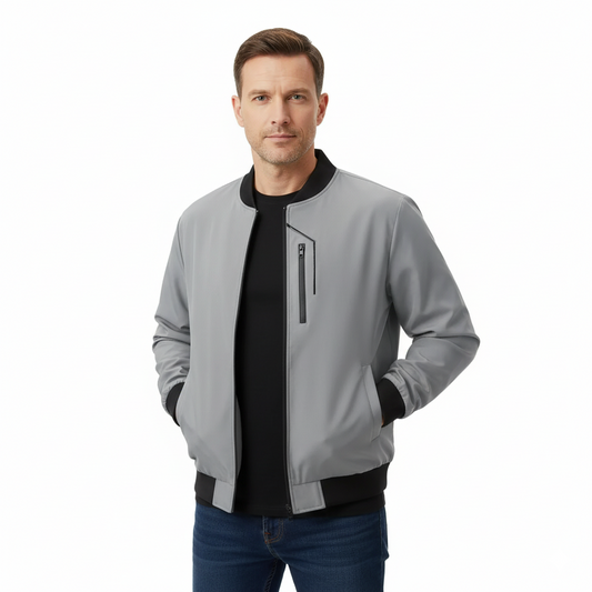 Men’s Lightweight Outdoor Bomber Jacket – Windproof – Fall Layer
