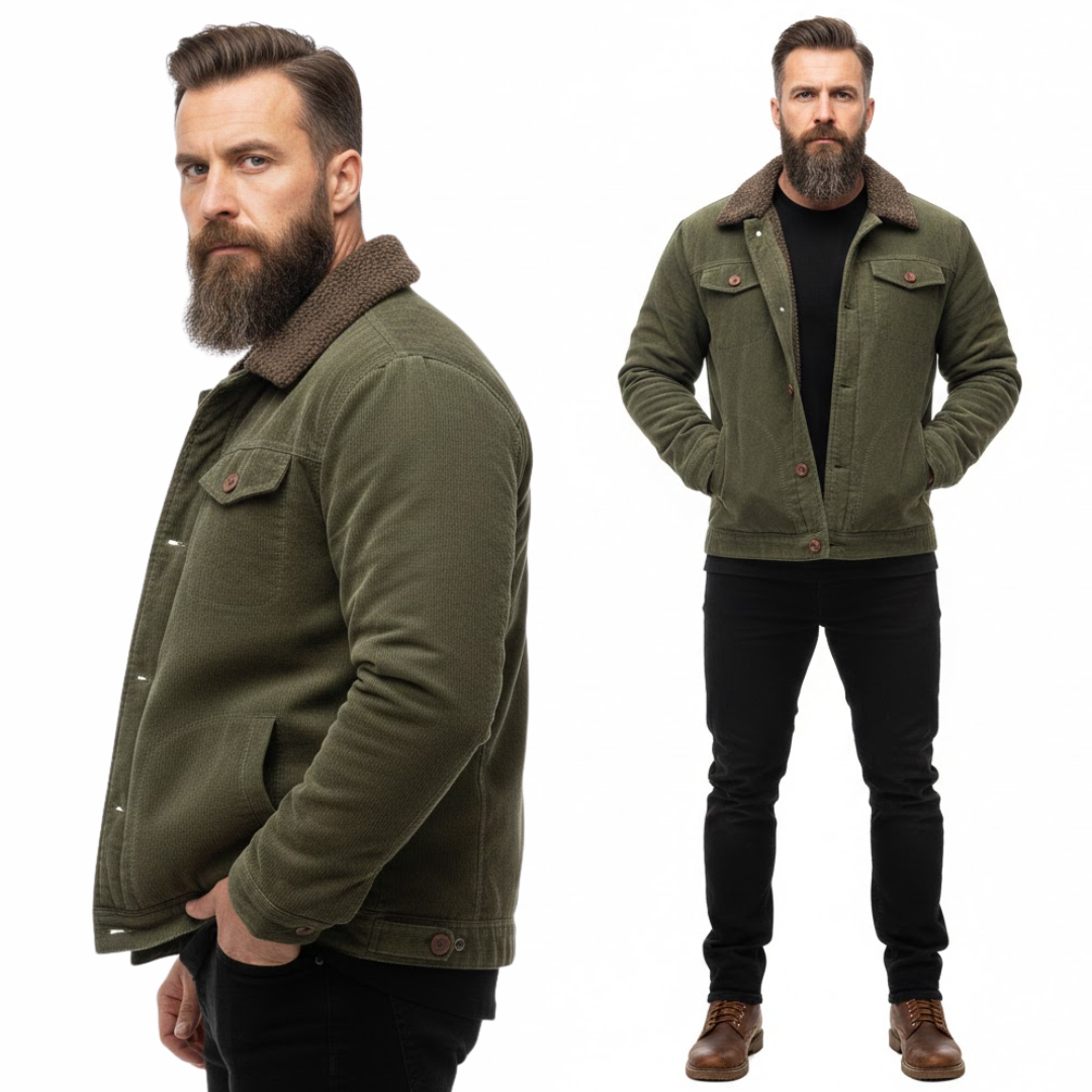 Men’s Outdoor Jacket – Fleece-Lined – Winter