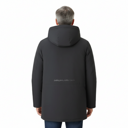 Men’s Outdoor Winter Jacket – Padded & Waterproof – Mid-Length