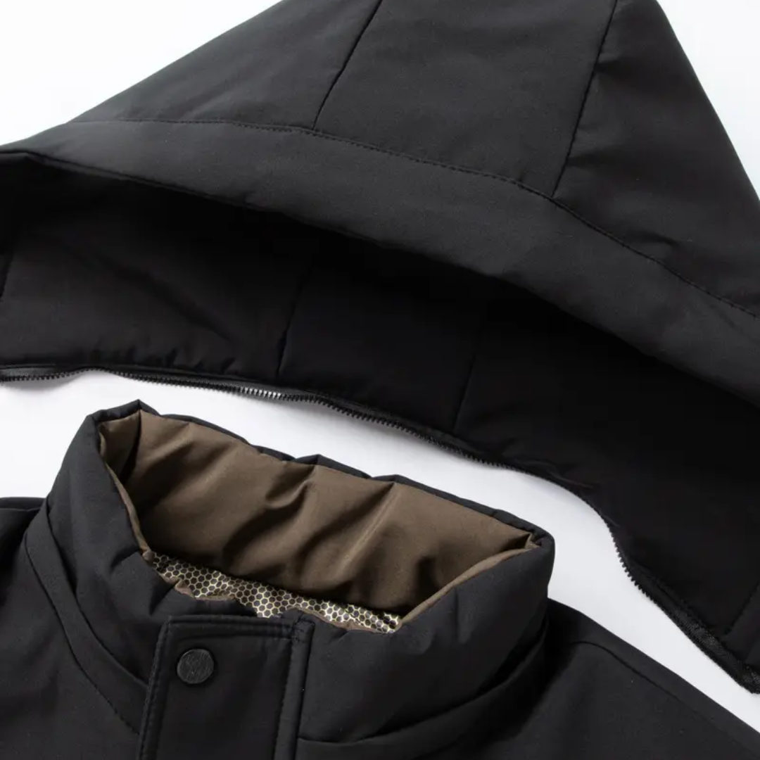 Men’s Outdoor Winter Jacket – Padded & Waterproof – Mid-Length