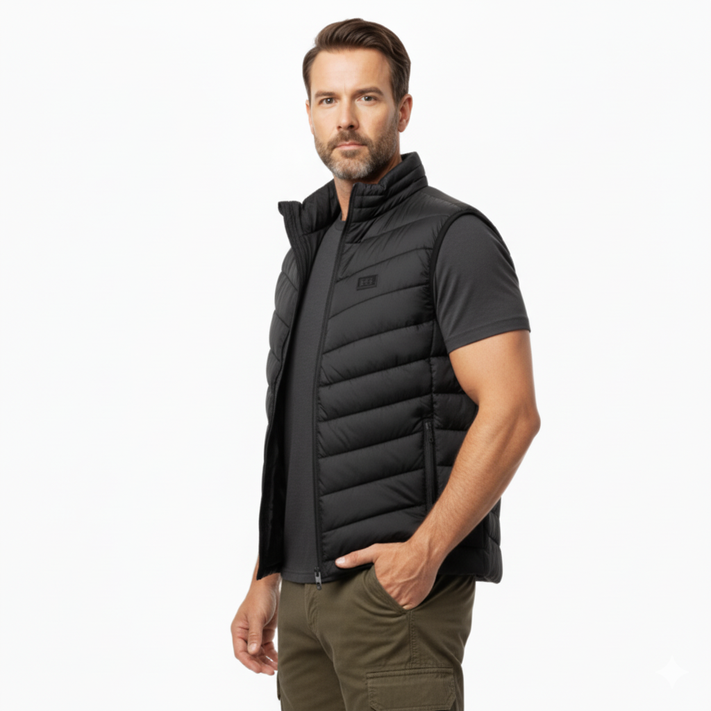 Men’s Padded Vest – Lightweight, Quilted, and Comfortable