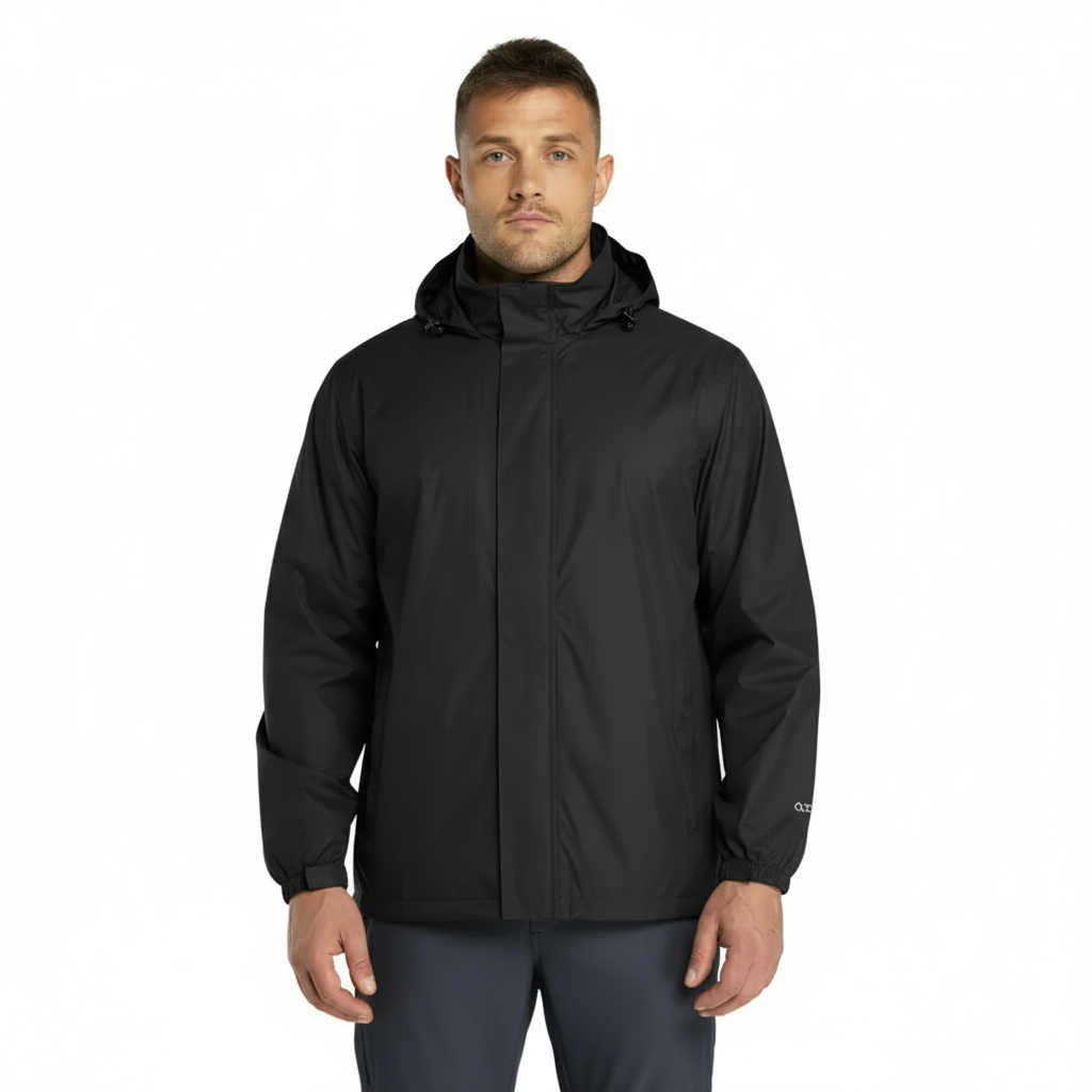 Men’s Rain Jacket – Lightweight with Hood – Waterproof Windbreaker