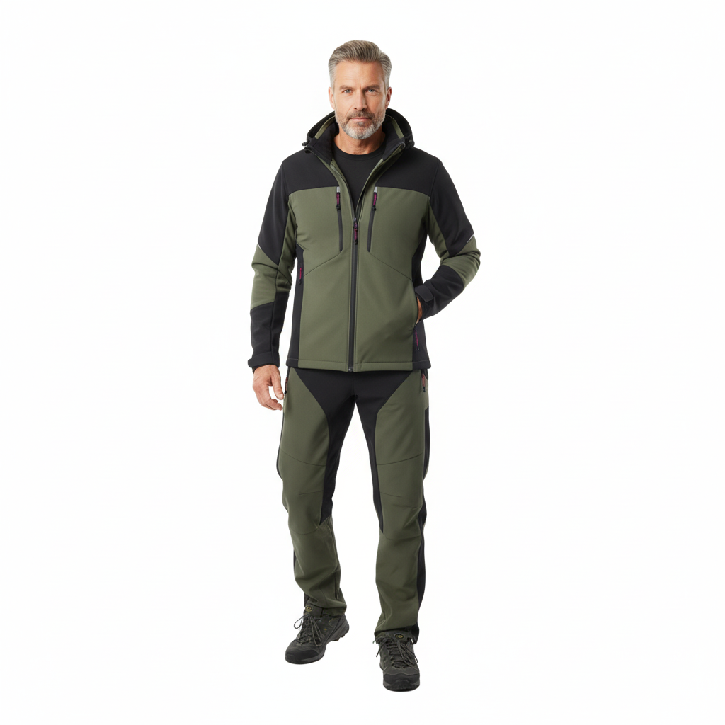 Men’s Softshell Set – Jacket and Pants – Outdoor Trekking