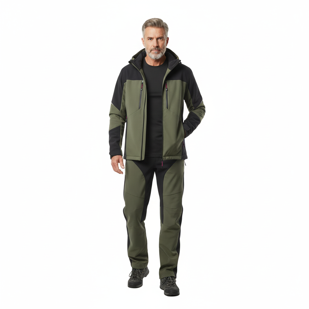 Men’s Softshell Set – Jacket and Pants – Outdoor Trekking