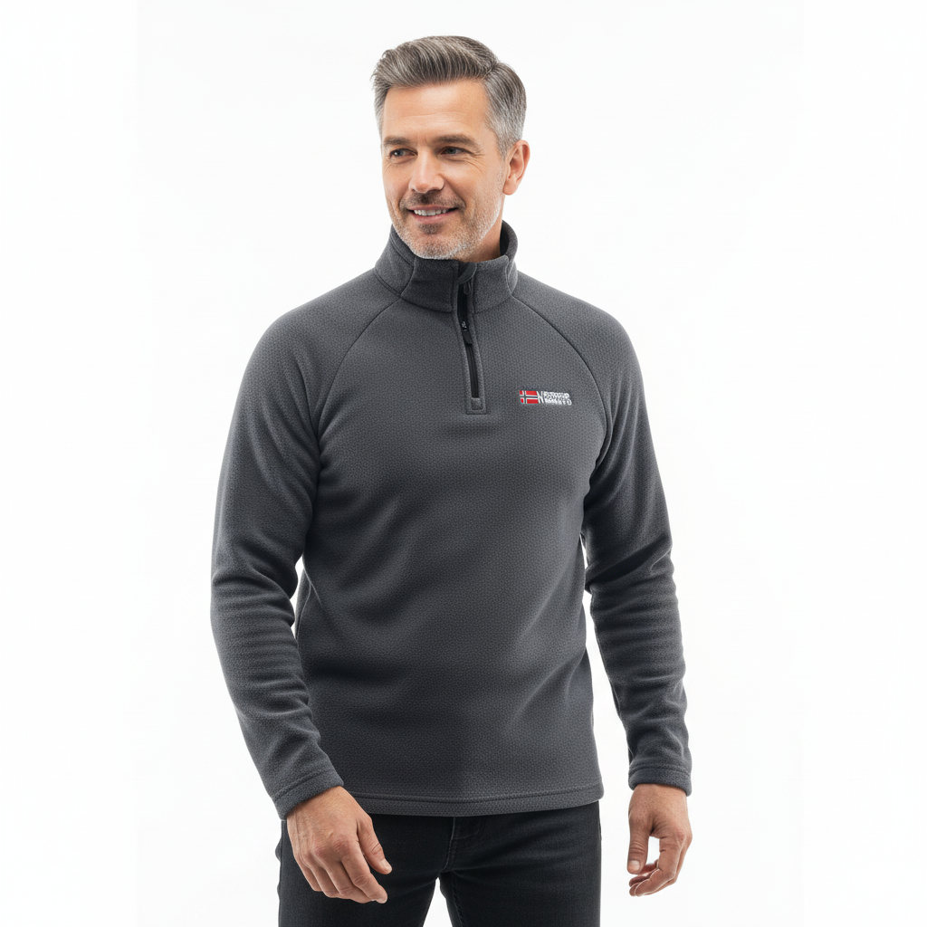 Men’s Thermal Fleece Pullover – Half-Zip & Breathable – Winter