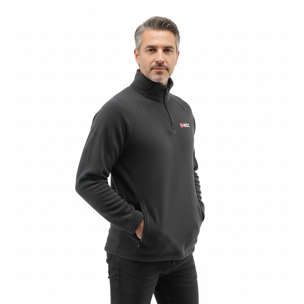 Men’s Thermal Fleece Pullover – Half-Zip & Breathable – Winter