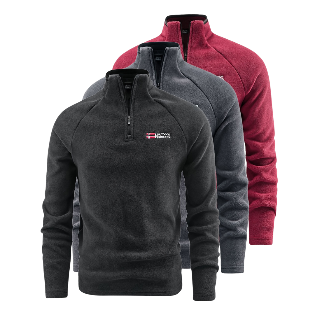 Men’s Thermal Fleece Pullover – Half-Zip & Breathable – Winter