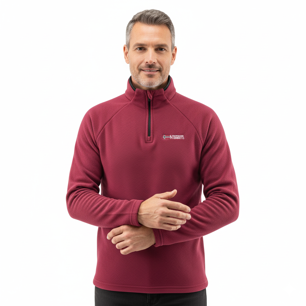 Men’s Thermal Fleece Pullover – Half-Zip & Breathable – Winter