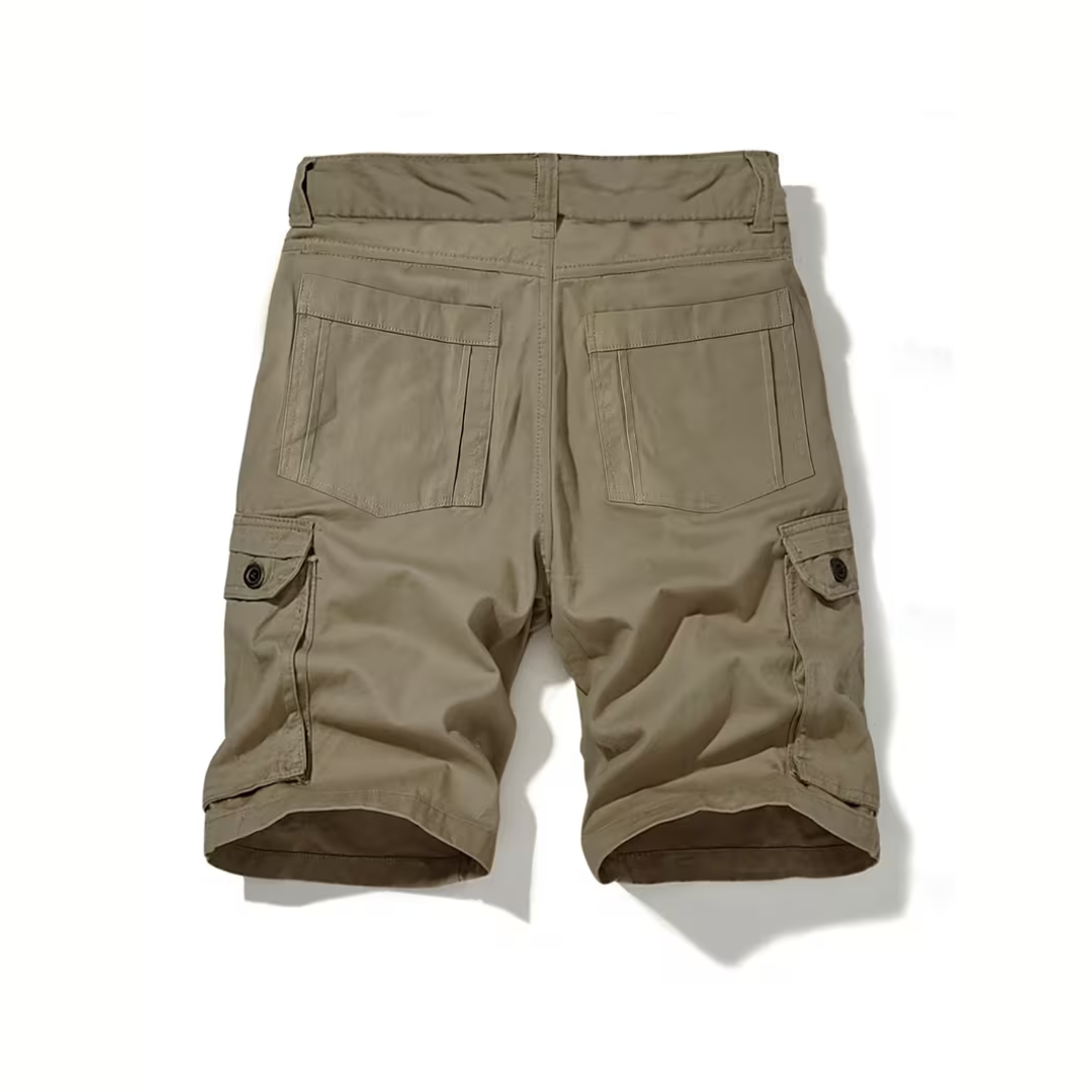 Men’s Utility Cargo Shorts – Multi-Pocket – US Flag Design