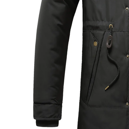 Men’s Winter Parka Jacket – Faux Fur Hood – Warm & Comfortable