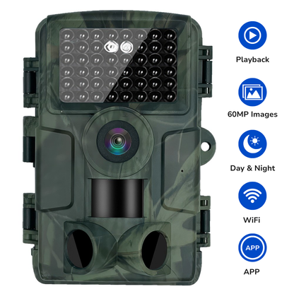 Wildlife Camera – 4K Ultra HD 60MP – With App