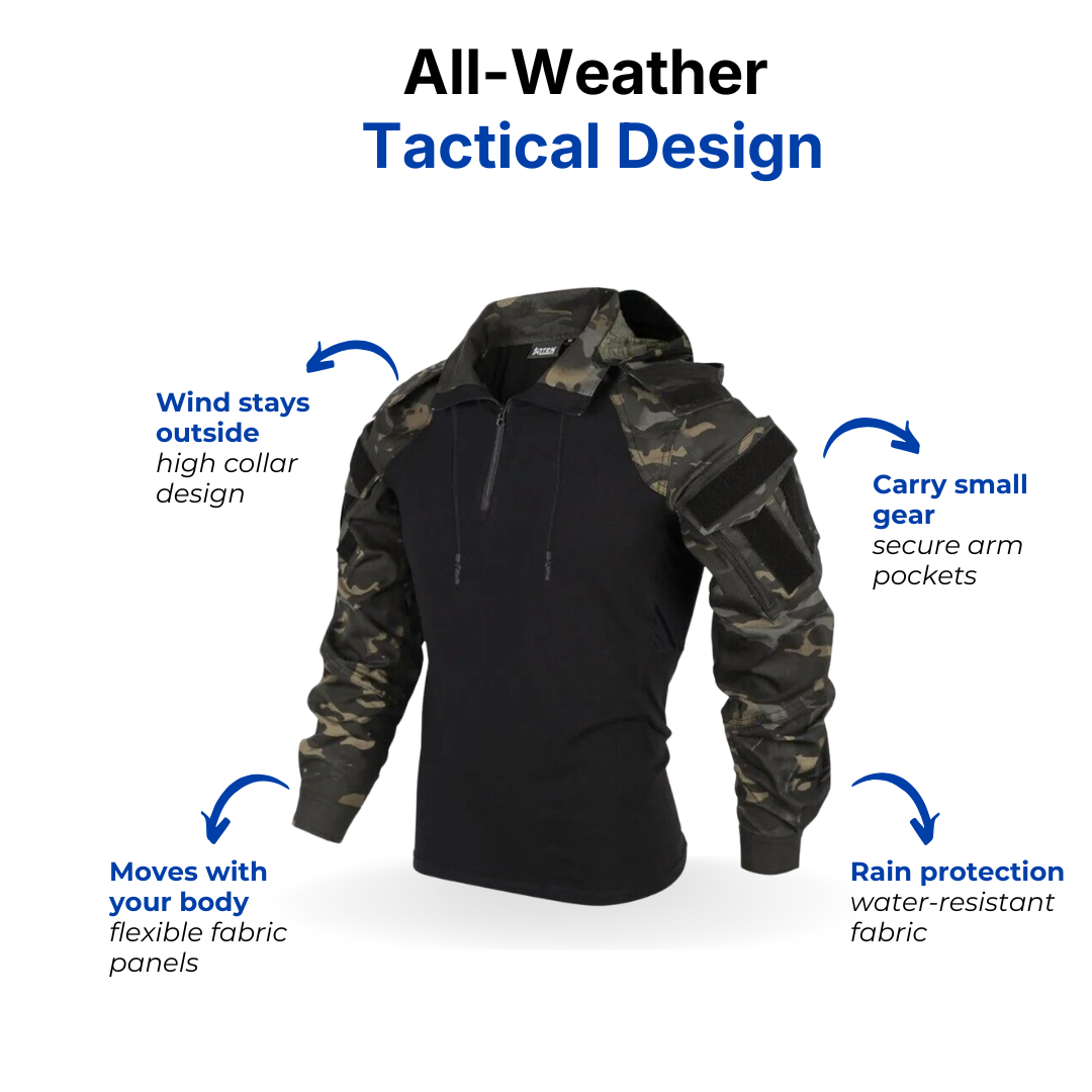 Tactical Camouflage Hoodie – Windproof & Water-Resistant