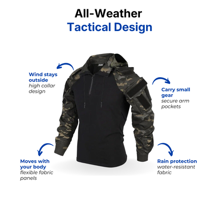 Tactical Camouflage Hoodie – Windproof & Water-Resistant